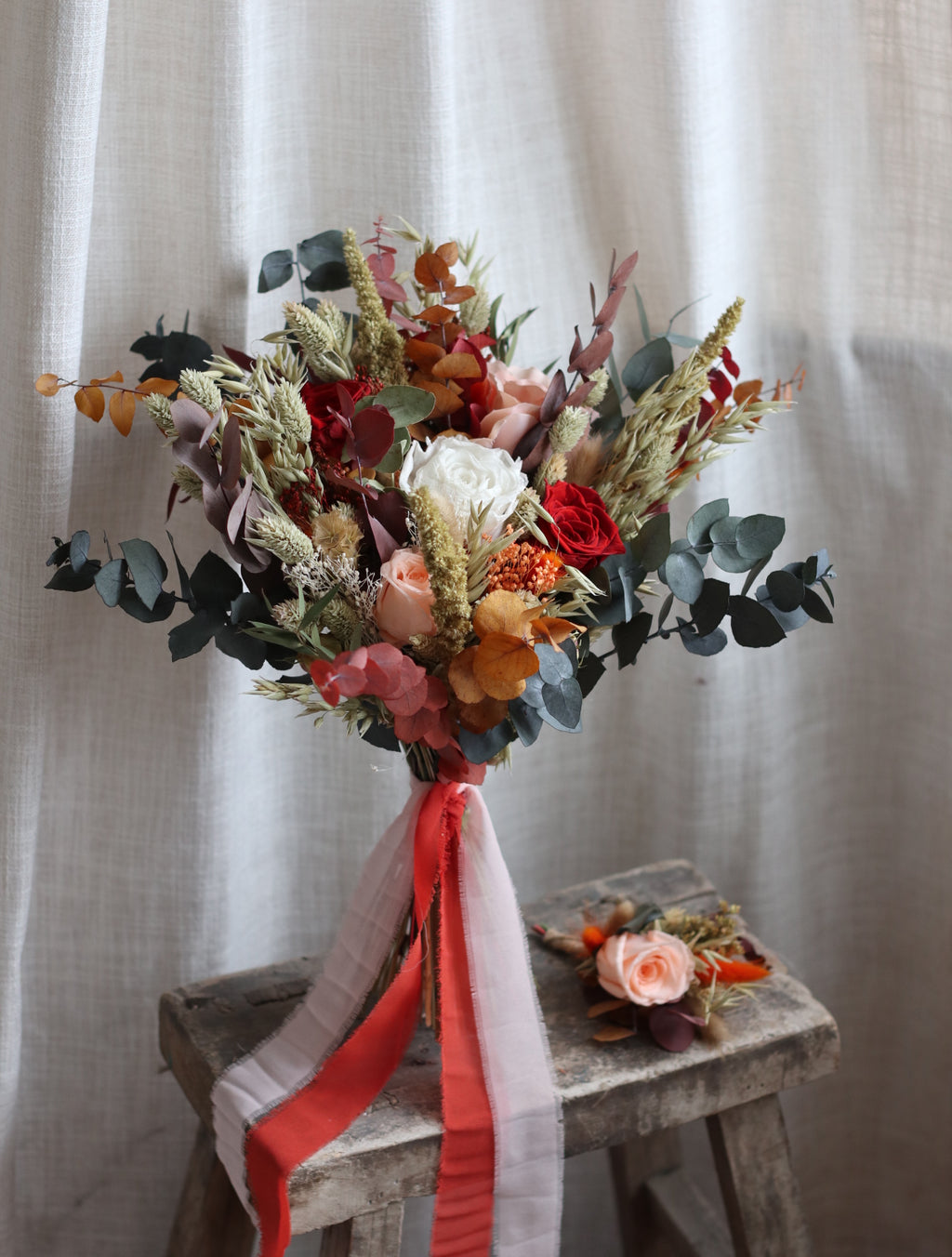 Saffron Autumn Preserved Bridal Bouquet