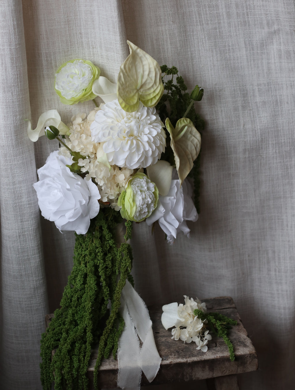 Calla | White & Green Artificial Flower Bouquet