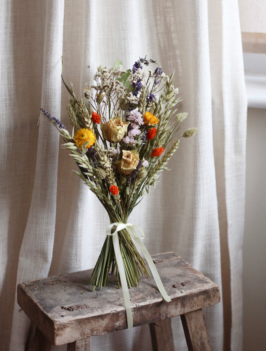 Mari Orange Dried Flower Bouquet
