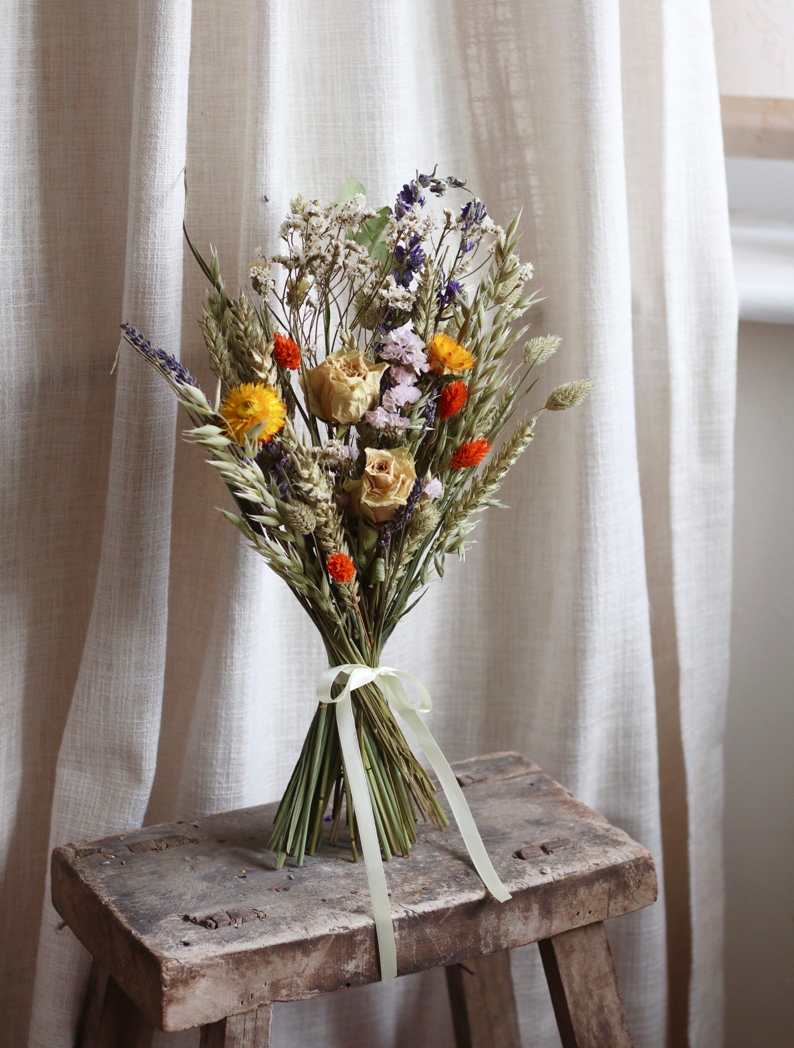 Mari Orange Dried Flower Bouquet