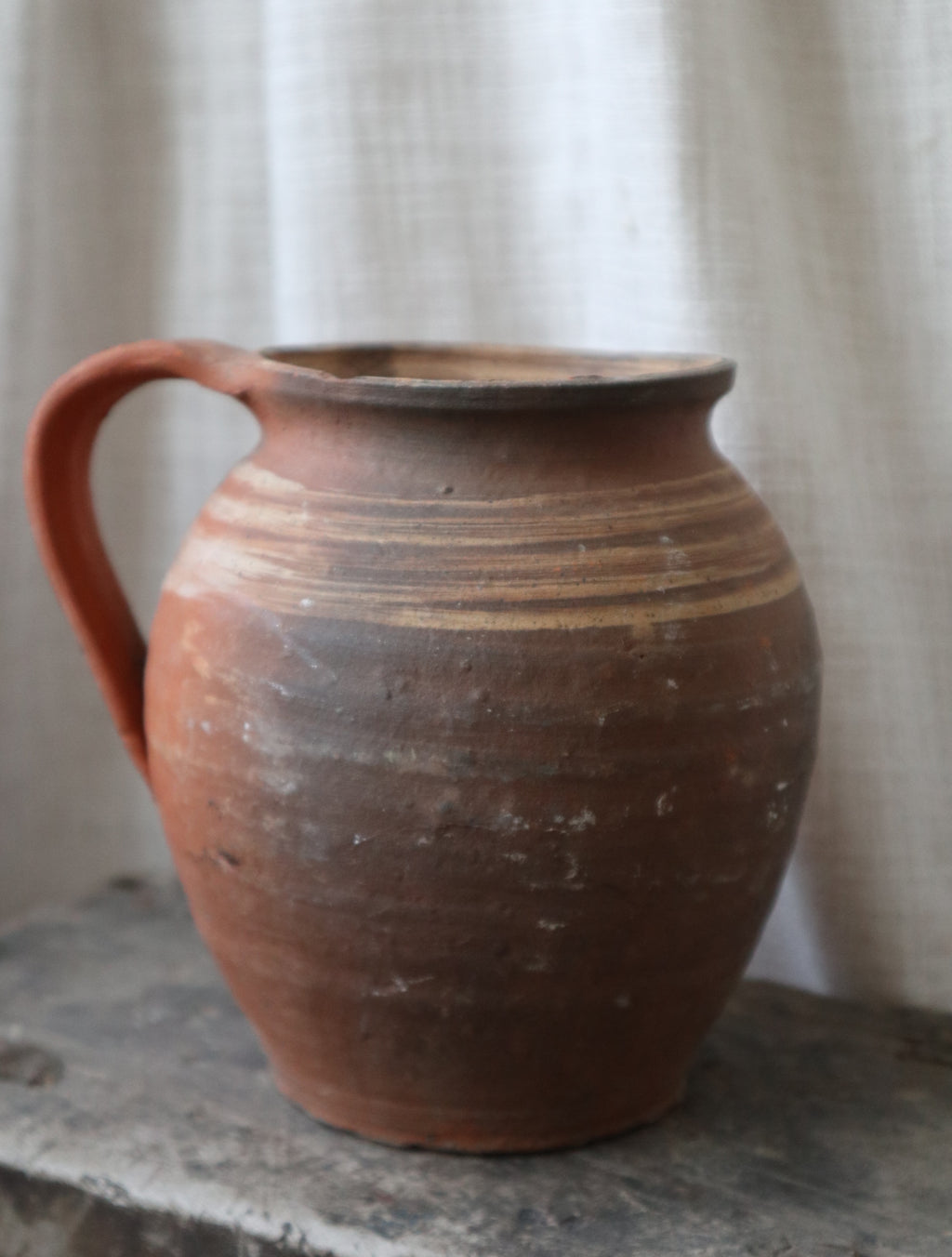 Antique Terracotta Stripe Vase