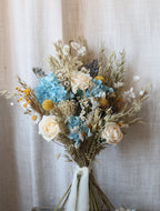 Lottie Blue, White & Yellow Bridal Bouquet