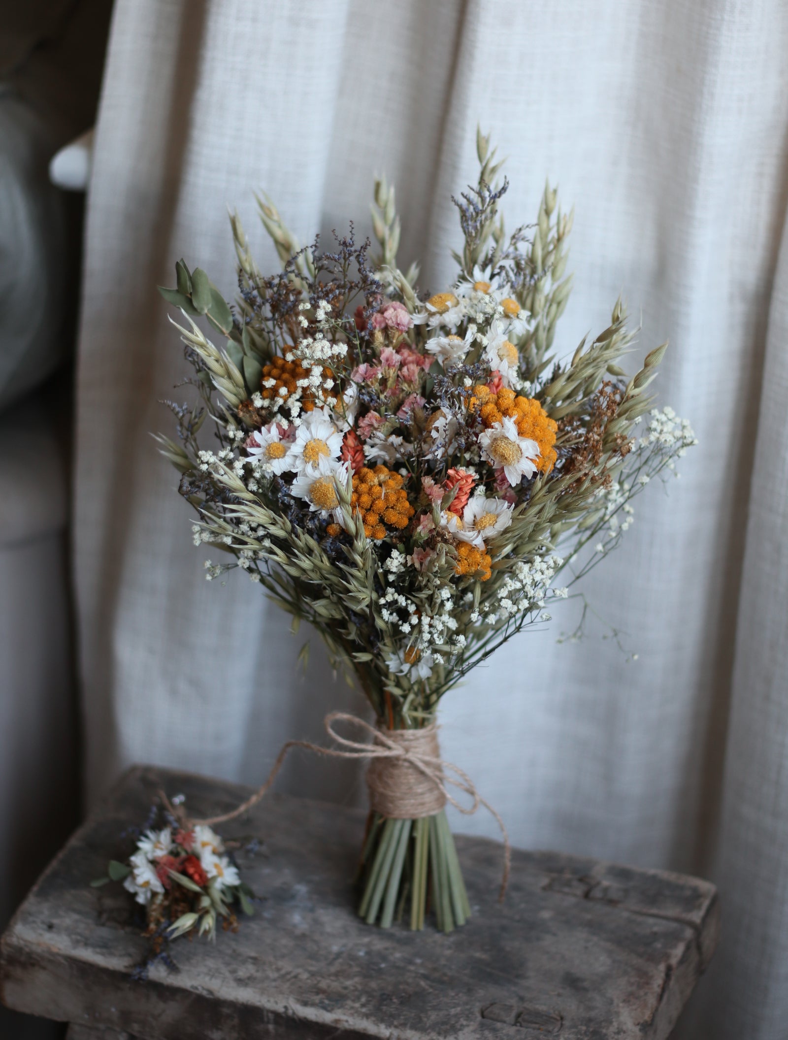 Betsy Cottage Dried Flower Bridal Bouquet