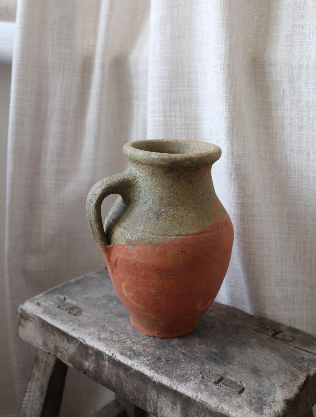 Antique Green Terracotta Vase