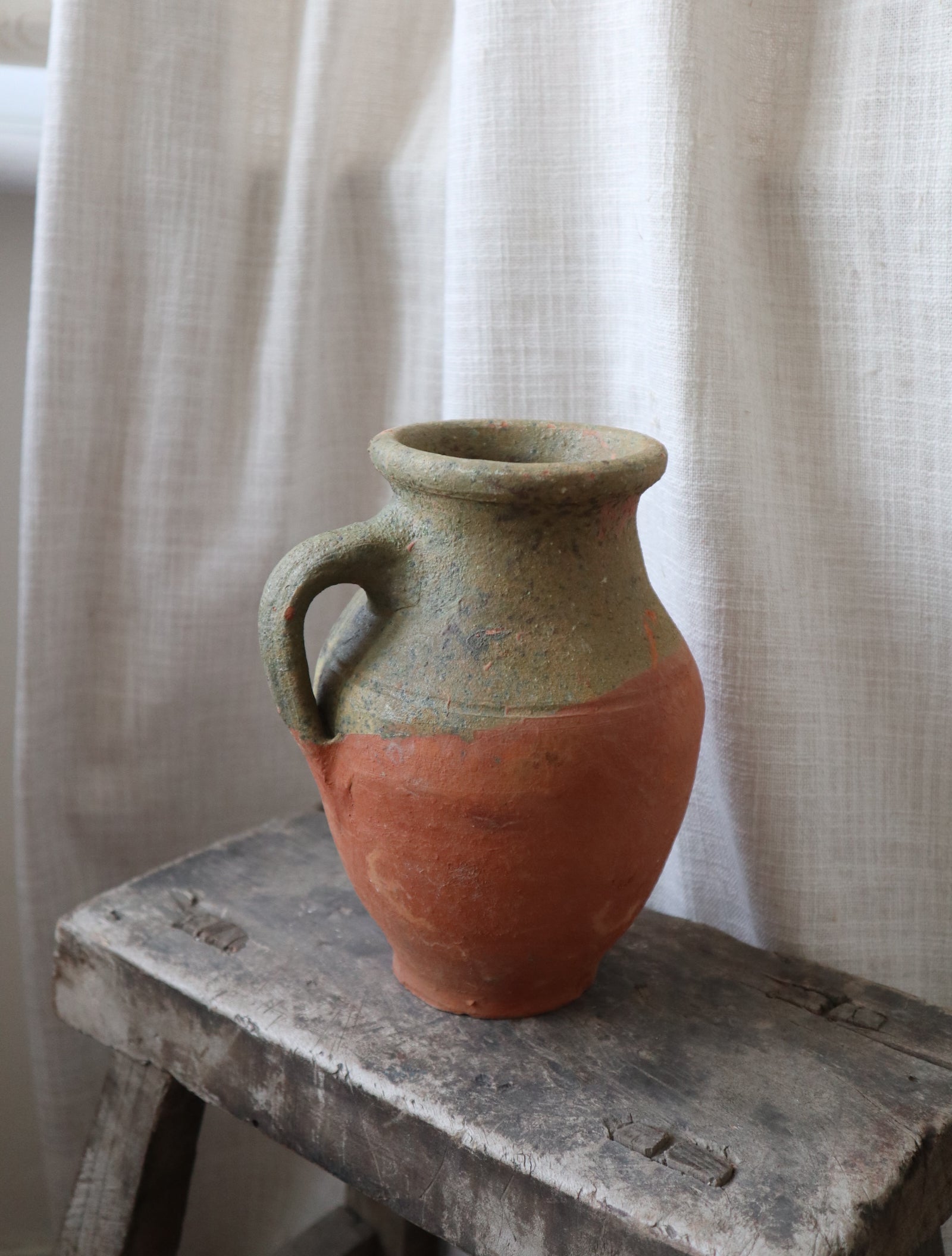 Antique Green Terracotta Vase