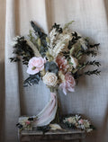 Chloe | Pink, Green & White Dried Flower Bouquet