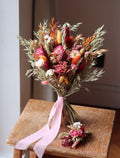 Enid Rustic Dried Flower Wedding Bouquet