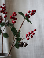 Red Berry & Pine Cone stem