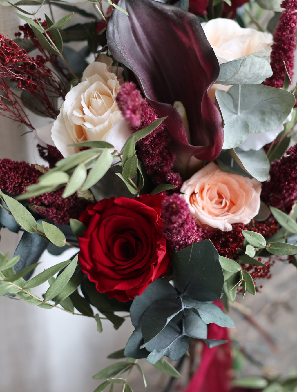 Vivienne Burgundy Preserved Bridal Bouquet