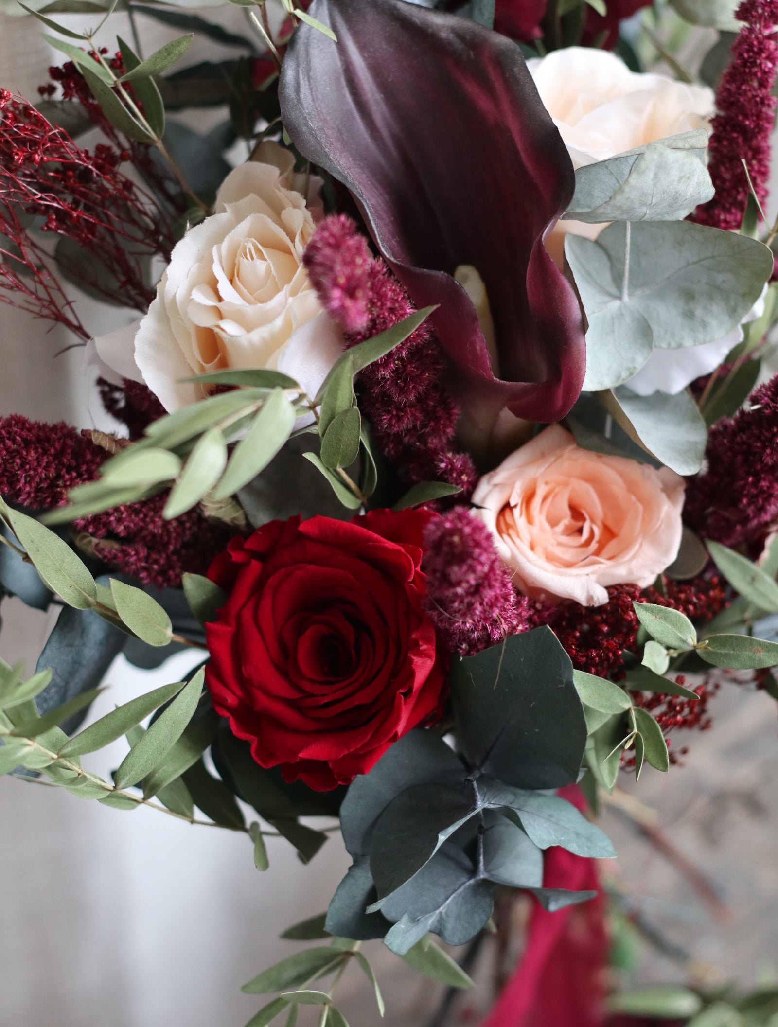 Vivienne Burgundy Preserved Bridal Bouquet