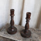Antique Wooden Candlestick
