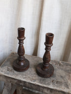 Antique Wooden Candlestick