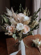 Iona Blush Rose, Eucalyptus & Pampas Wedding Bouquet
