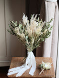 Edie Eucalyptus & Pampas Wedding Bouquet