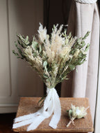Edie Eucalyptus & Pampas Wedding Bouquet