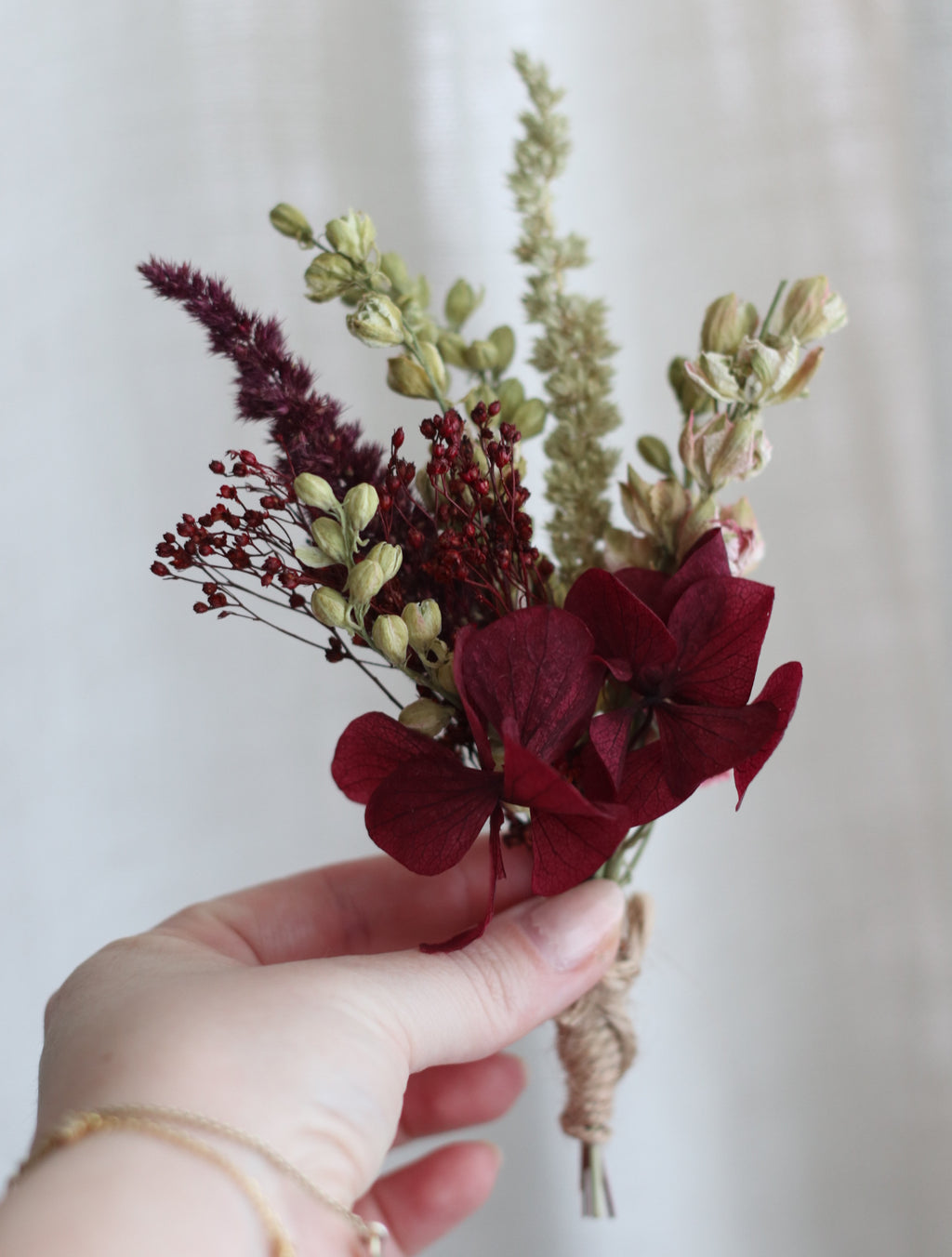 Raven Burgundy Artificial & Preserved Rose bouquet
