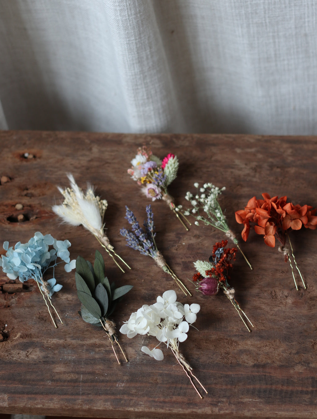 Dried Flower Hair Pins