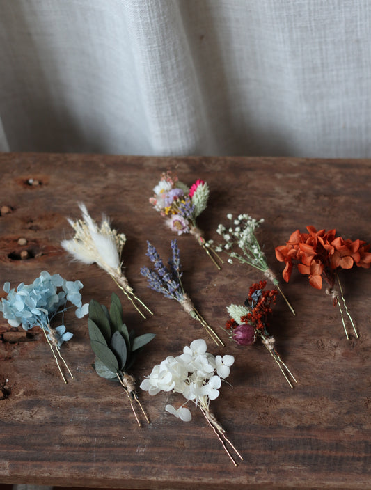 Dried Flower Hair Pins