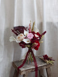 Raven Burgundy Artificial & Preserved Rose bouquet