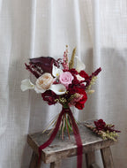 Raven Burgundy Artificial & Preserved Rose bouquet