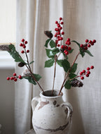 Red Berry & Pine Cone stem