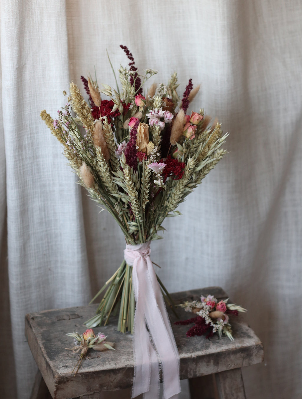 Darcie Dried Rose Bridal Bouquet