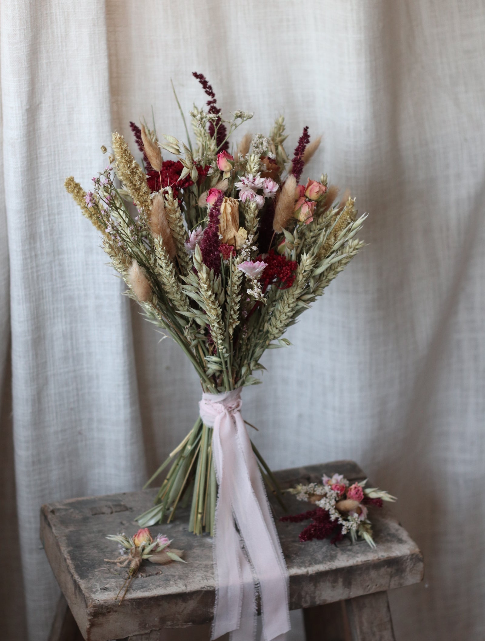 Darcie Dried Rose Bridal Bouquet