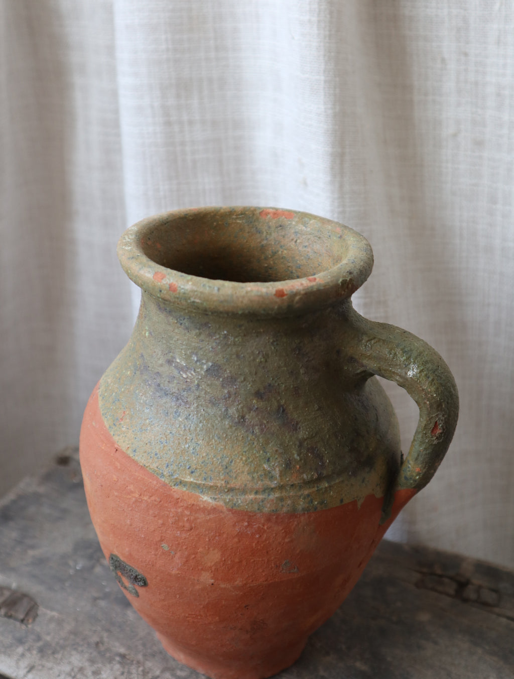 Antique Green Terracotta Vase