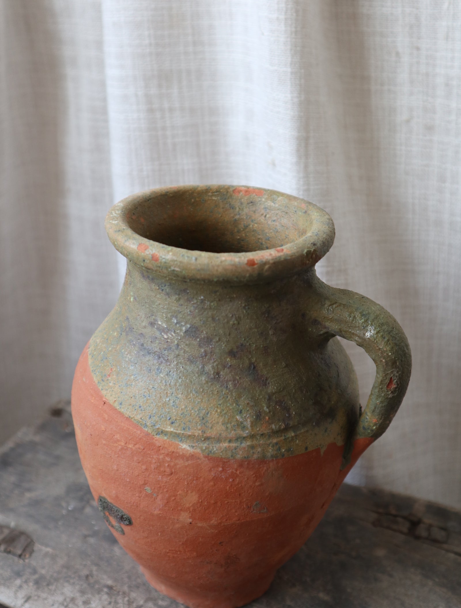Antique Green Terracotta Vase