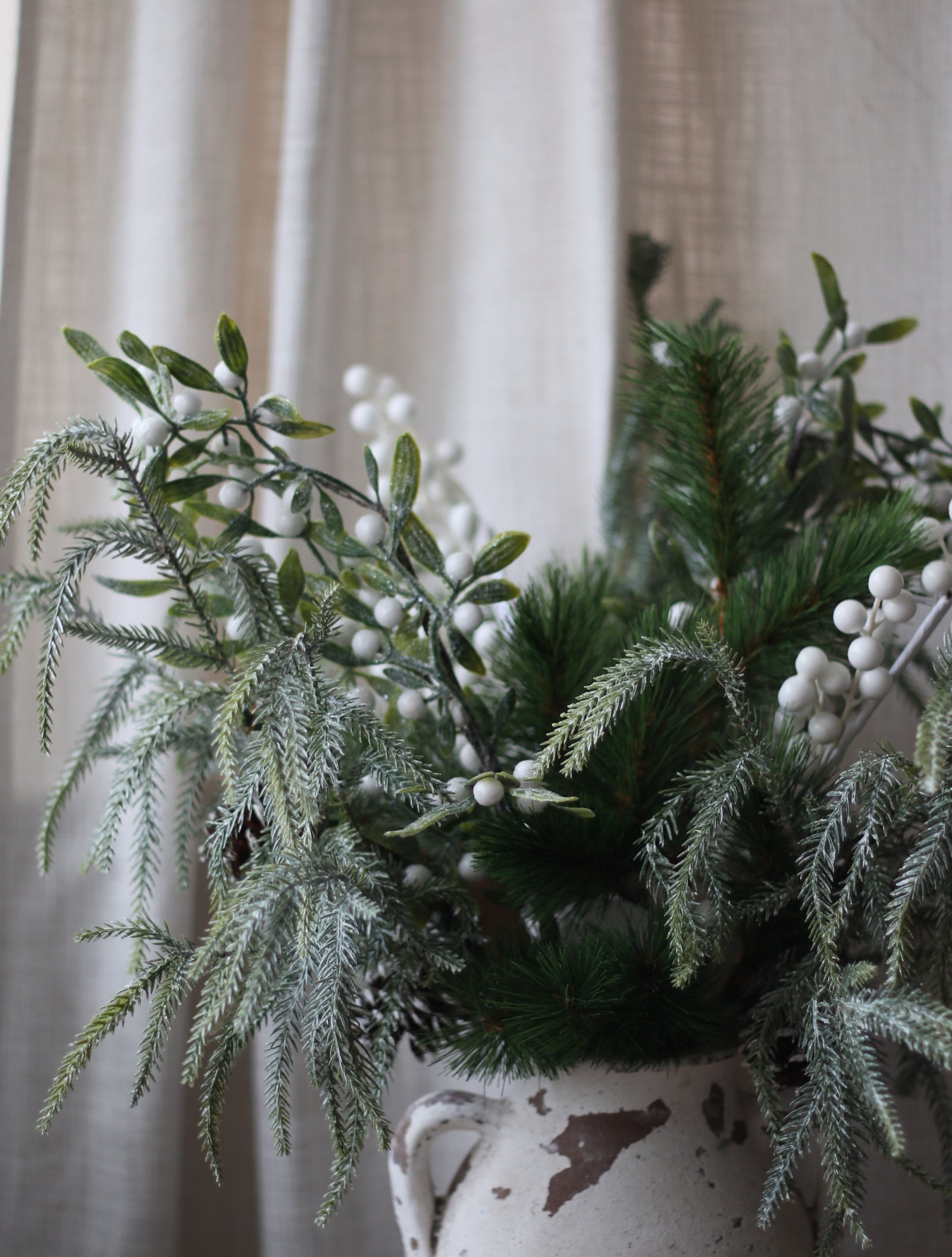 Elsa Frosted Berry Snow Pine Bouquet