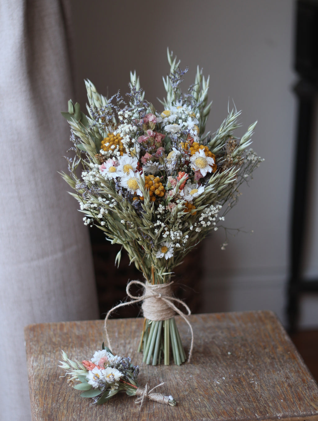 Betsy Cottage Dried Flower Bridal Bouquet