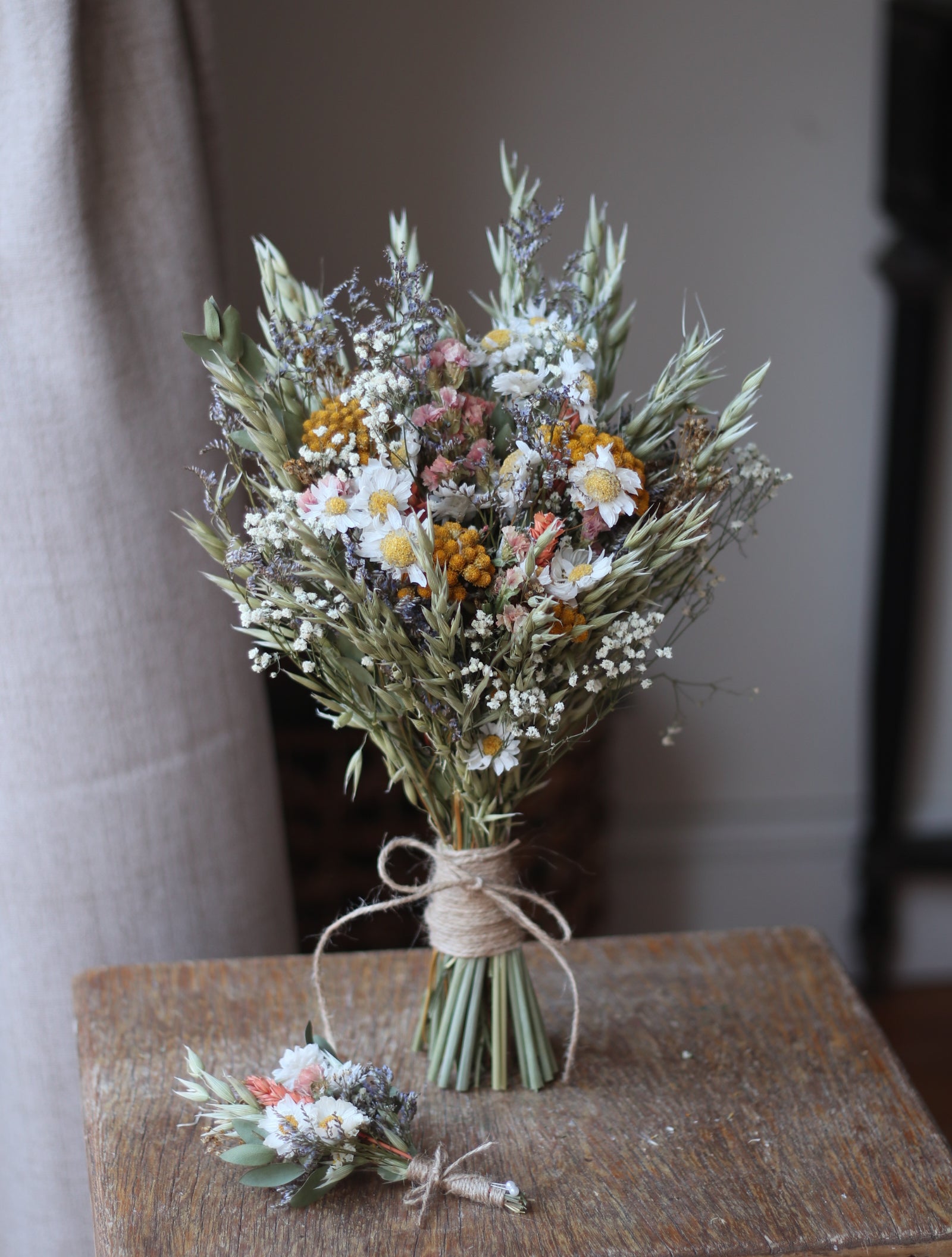 Betsy Cottage Dried Flower Bridal Bouquet