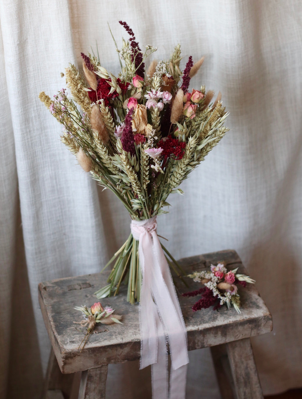 Darcie Dried Rose Bridal Bouquet