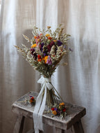 Dahlia Colourful Dried Bridal Bouquet