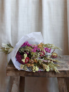Mauve Burgundy Autumn Dried Flower Bouquet
