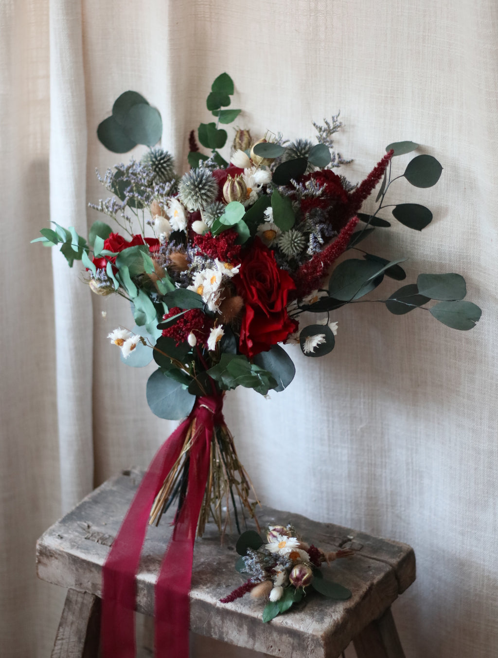 Imogen Burgundy Dried Flower Bouquet