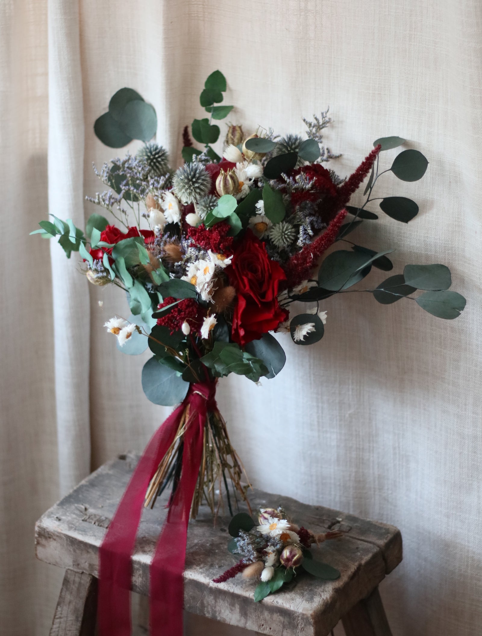 Imogen Burgundy Dried Flower Bouquet