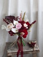 Raven Burgundy Artificial & Preserved Rose bouquet