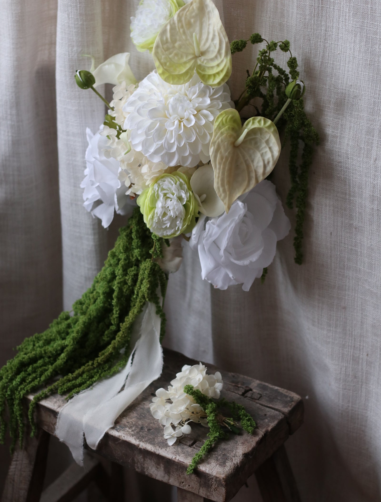 Calla | White & Green Artificial Flower Bouquet