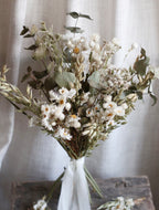 Ottilie White Dried Flower Bridal Bouquet