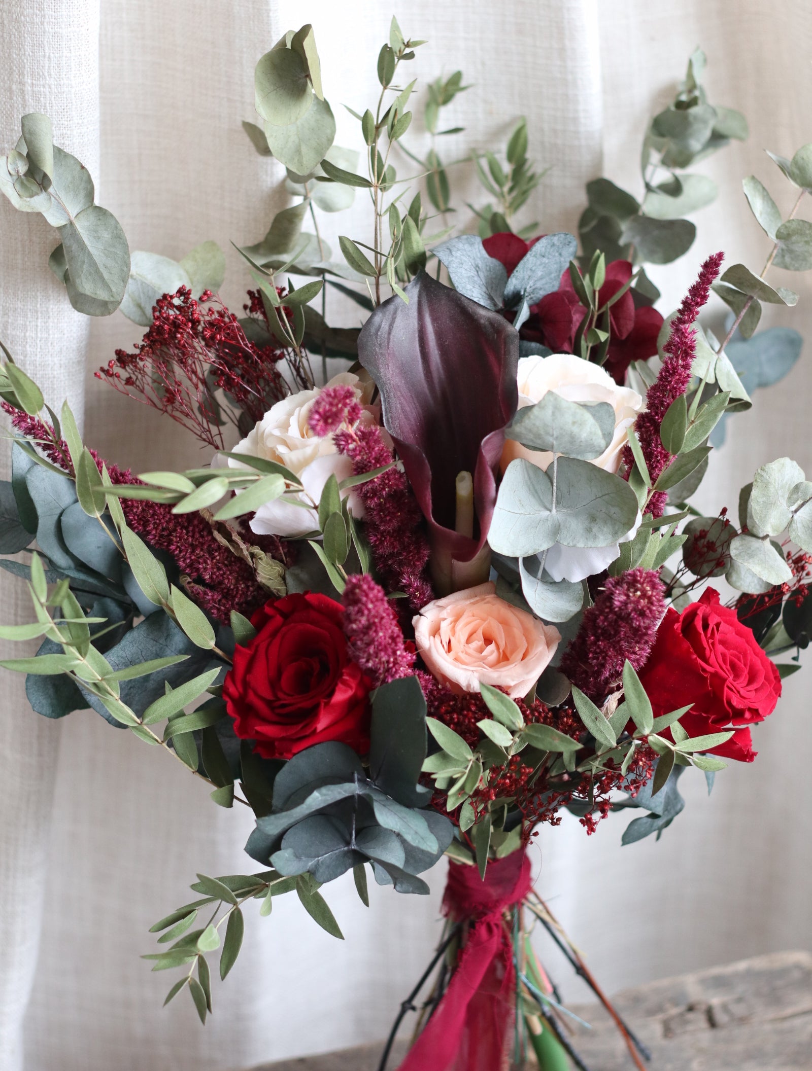 Vivienne Burgundy Preserved Bridal Bouquet