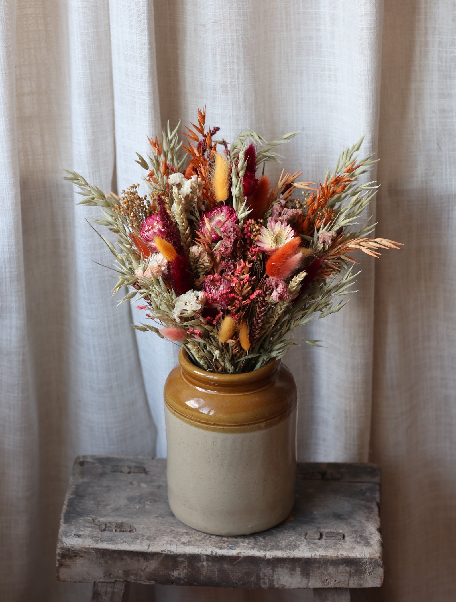 Enid Rustic Dried Flower Wedding Bouquet