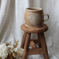 Round Antique Small Stool
