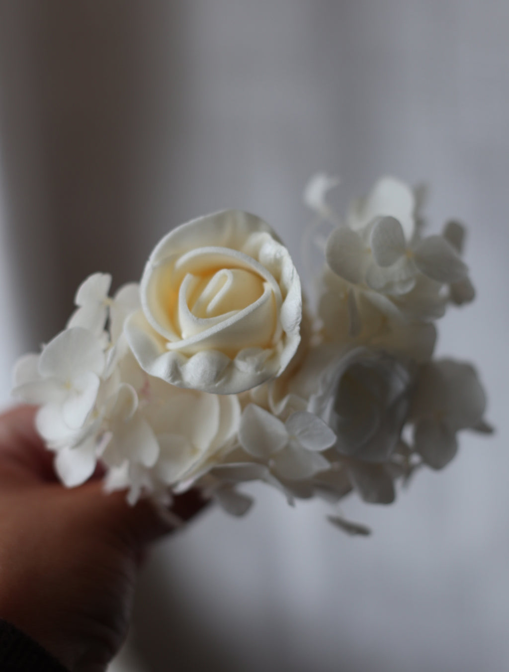 Ffion | White Rose & Hydrangea Bridal Bouquet