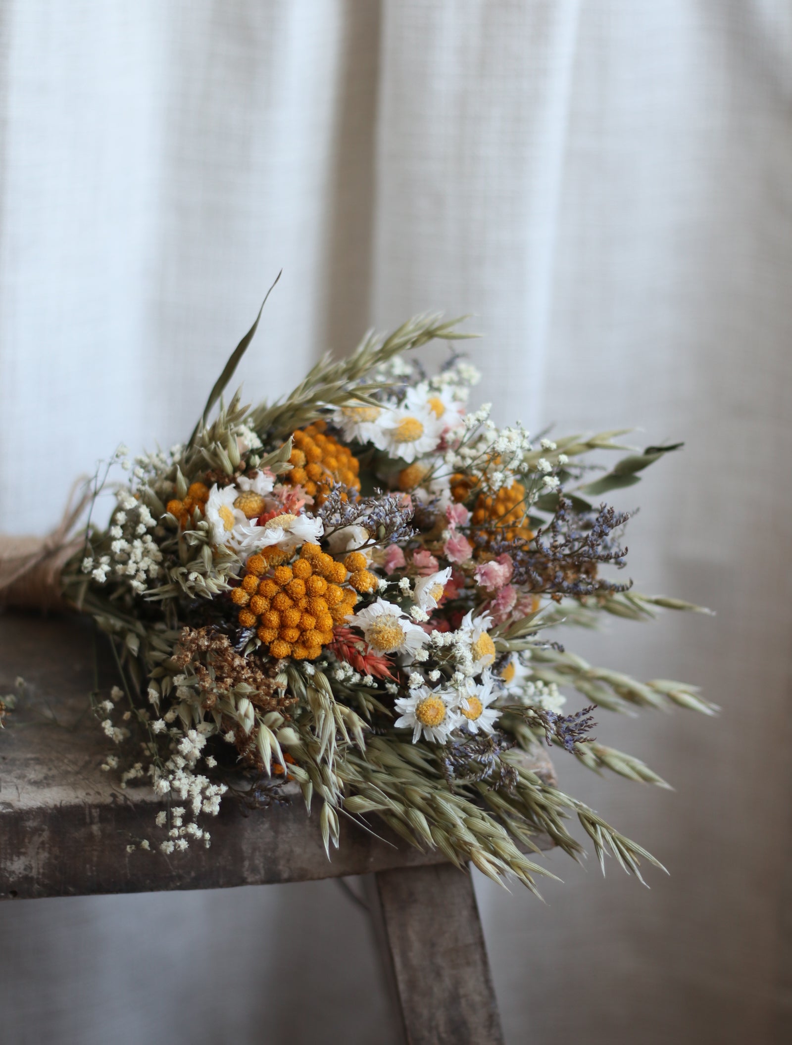 Betsy Cottage Dried Flower Bridal Bouquet