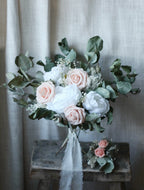 Julia Pink Rose & White Peony Bouquet