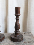 Antique Wooden Candlestick