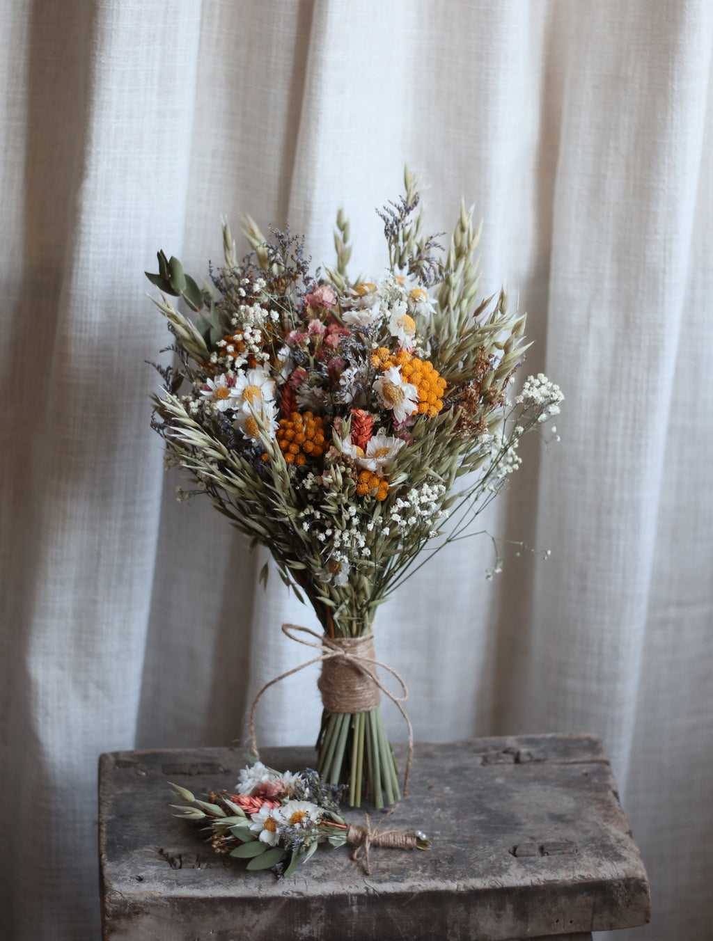 Betsy Cottage Dried Flower Bridal Bouquet