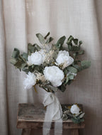 Juliet White Peony & Green Bridal Bouquet