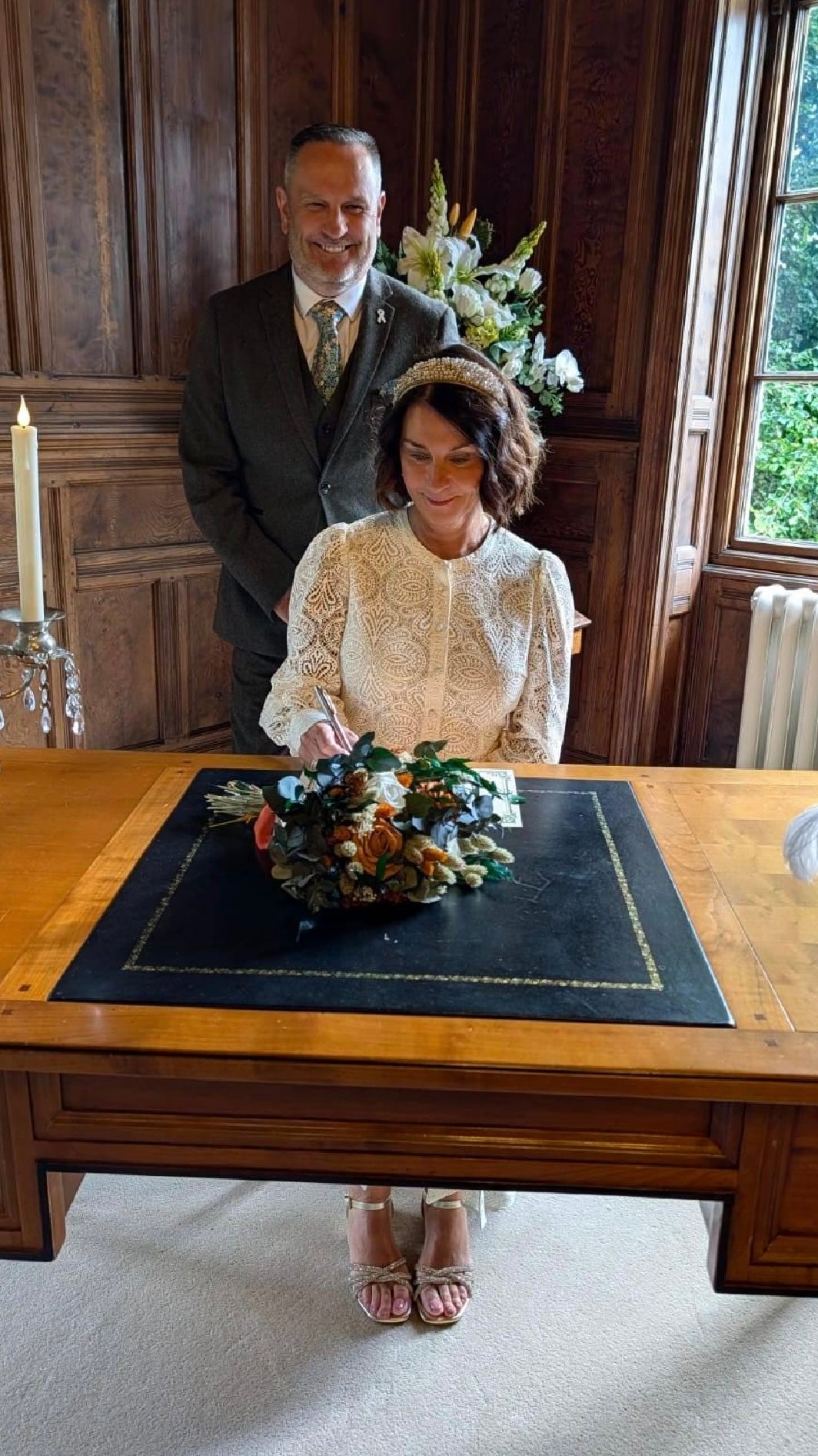 Faye Autumn Dried Wedding Bouquet